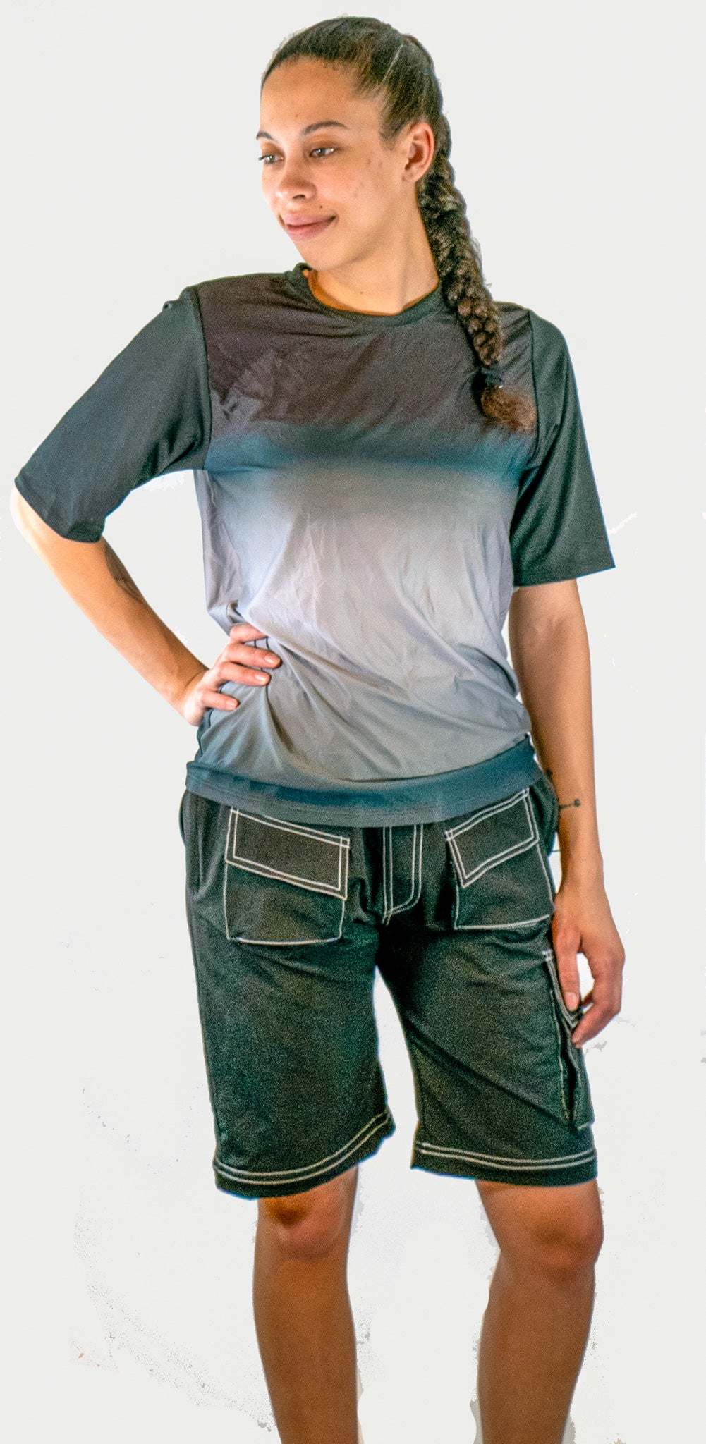 Women's Mountain Bike Jersey Flow State in breathable mesh with relaxed fit for summer rides
