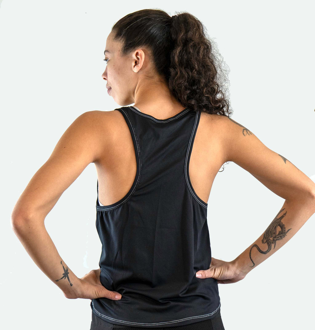 Women's Moxie Tech Tank breathable mesh cycling jersey with Life Behind Bars graphic for summer rides