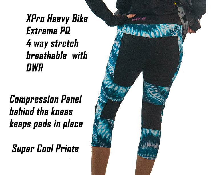 Women's Trail Pants Blue Wave with breathable 4-way stretch fabric, designed for cycling.