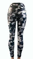 Bike cycling pants in black and white camo with a flattering fit and large pockets.