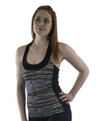 High Visibility Cycling Top with colorful design and T-back style.