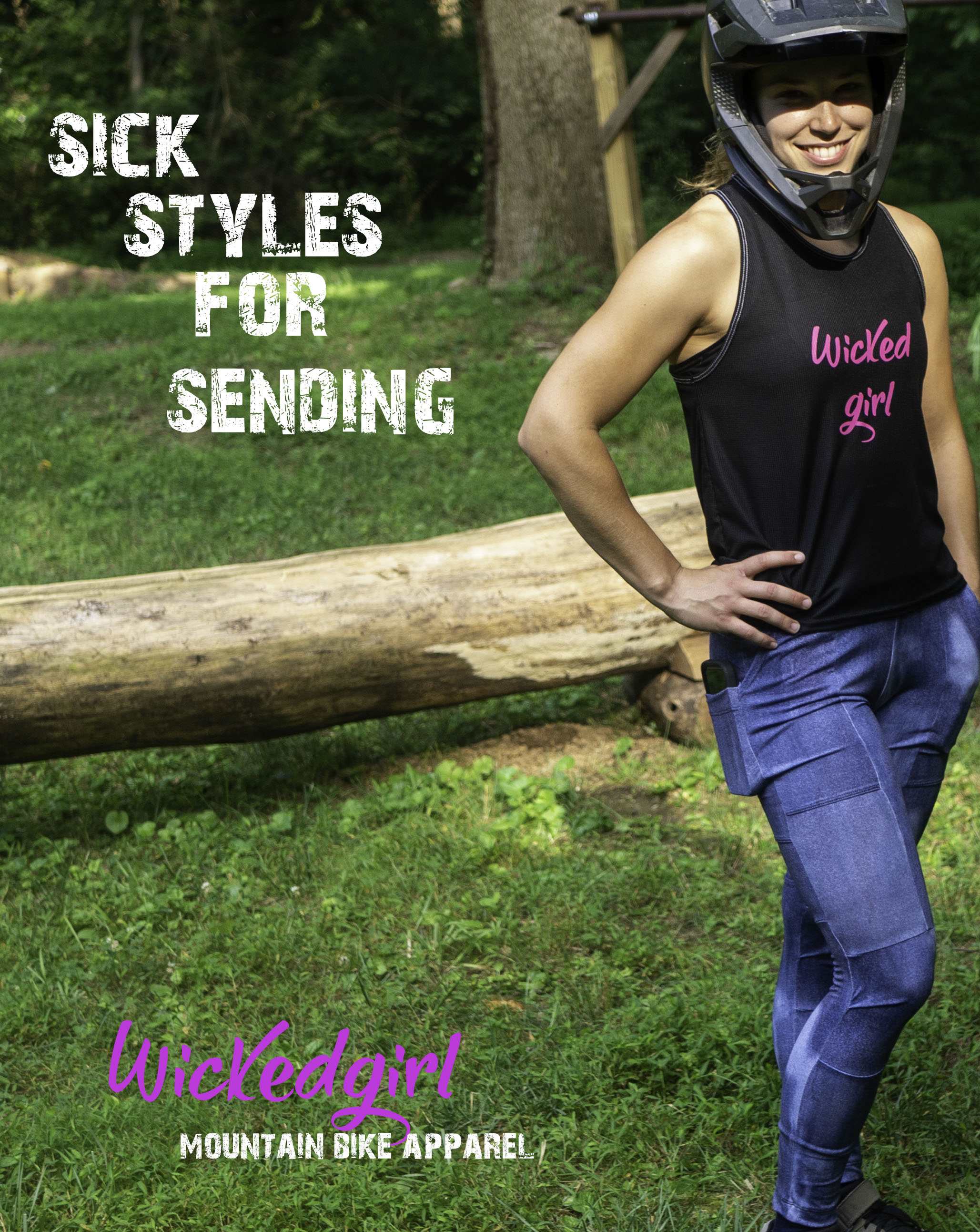 Bike Cycling Pants Blue Jean with front and side pockets, flattering yoga waistband, and durable stretch fabric for biking and outdoor activities.