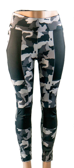 Bike Cycling Pants B&W Camo