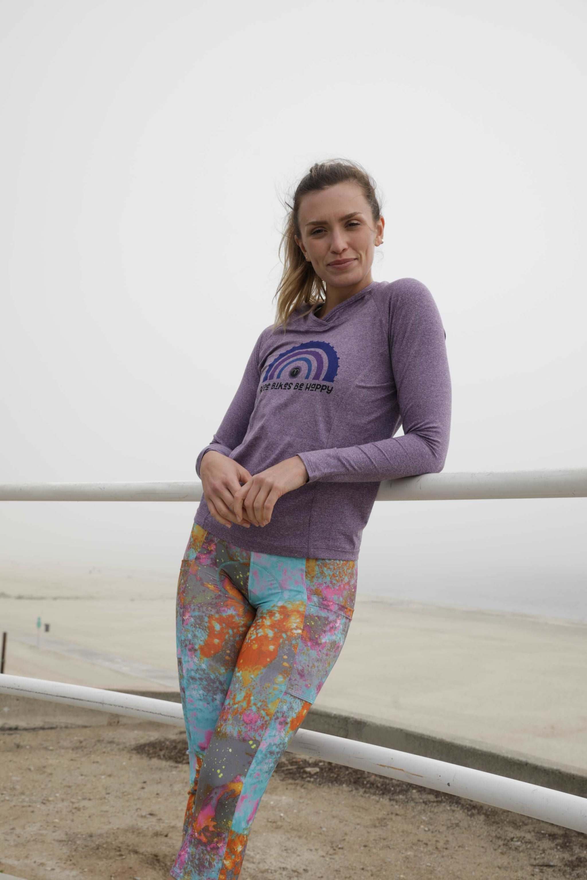 Women's cycling knickers with colorful design, featuring comfortable fit and Italian chamois for riding adventures.