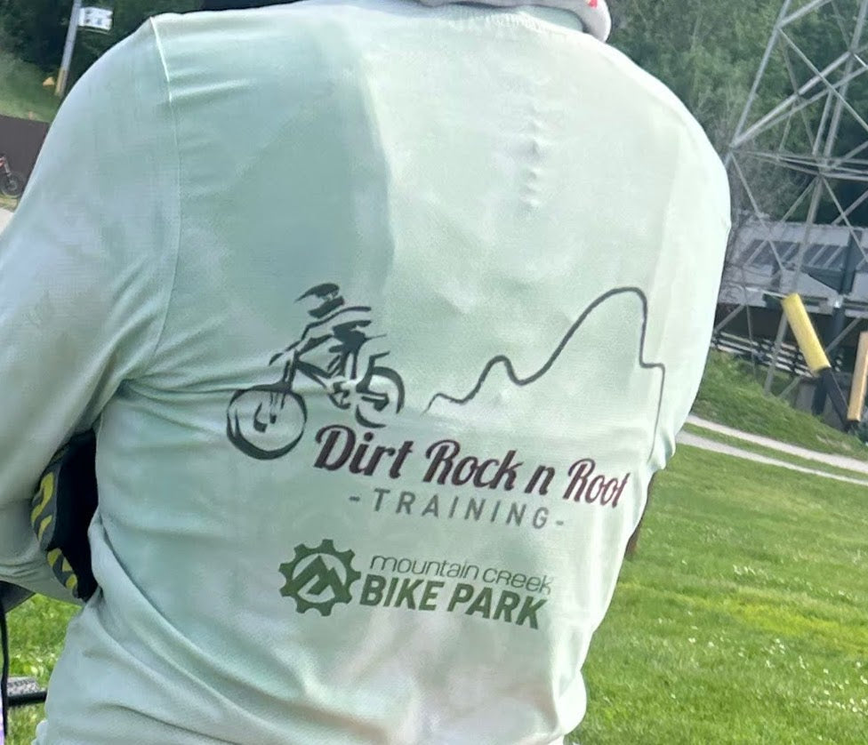 Dirt Rock n Root custom mountain bike jersey designed for speed and comfort