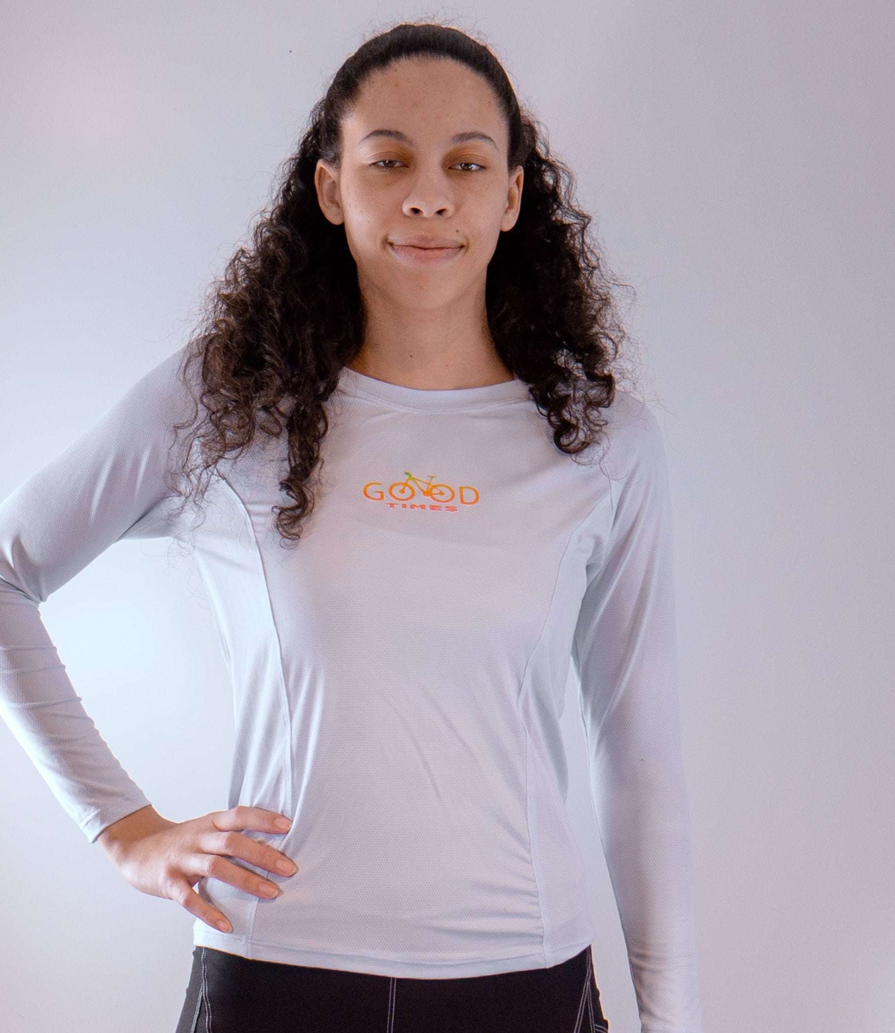 Moxie Tee Jersey Long Sleeve Good Times for cool day rides.