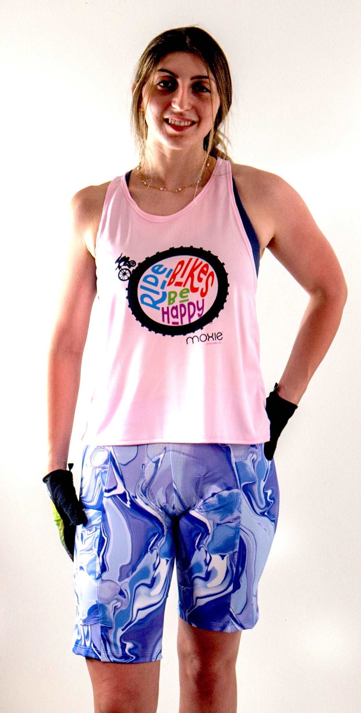 Breathable mesh Tech Tank for outdoor adventures with drop tail design.