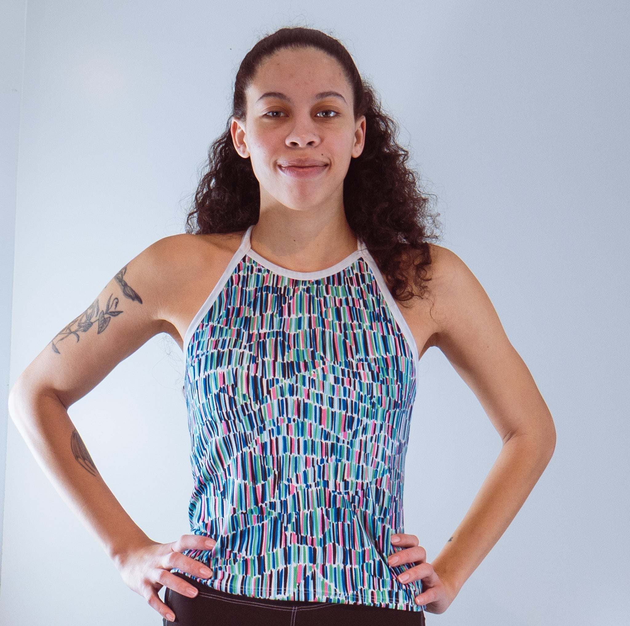 Ladies Sleeveless Jersey with 2 back pockets