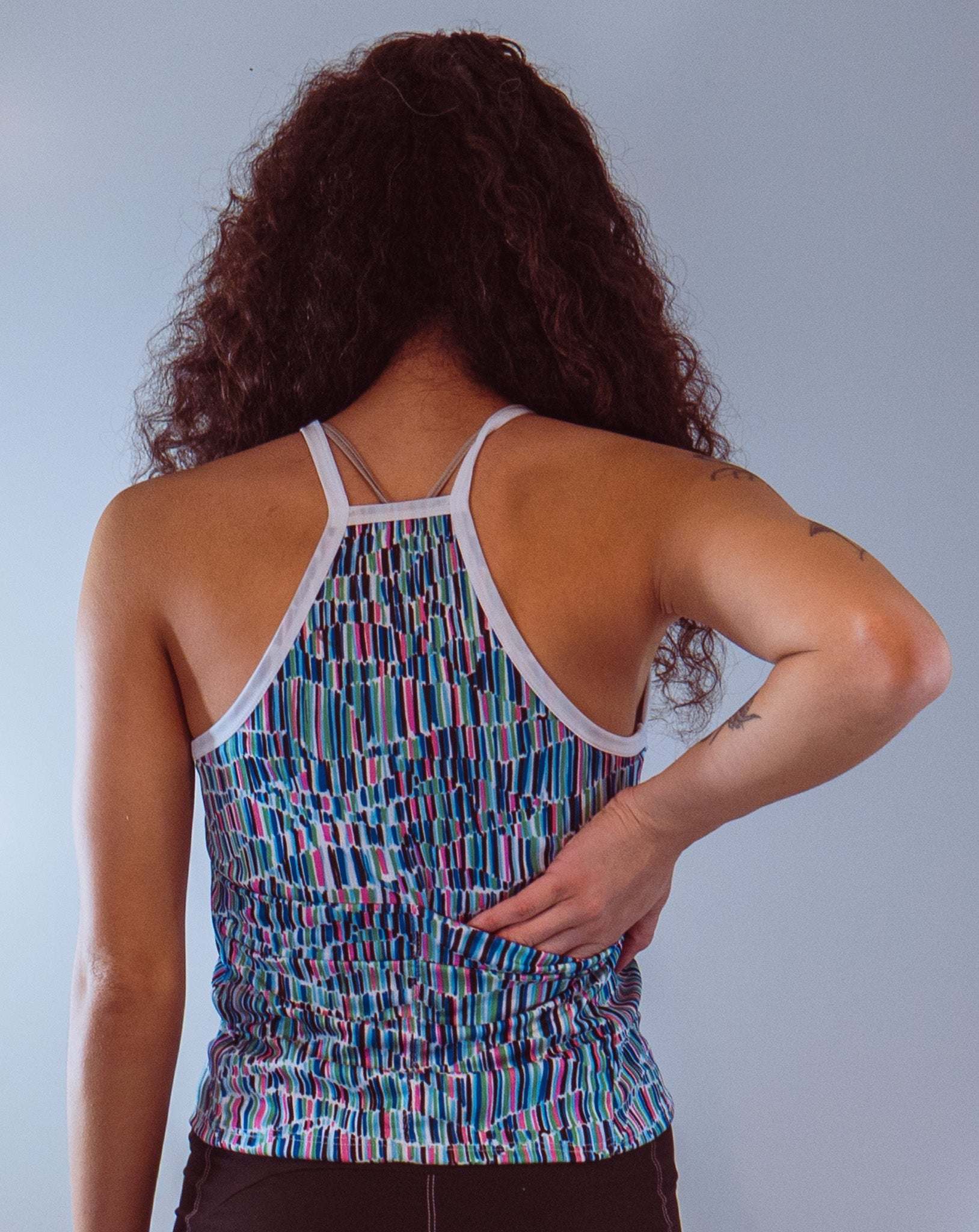 Ladies Sleeveless Jersey with 2 back pockets