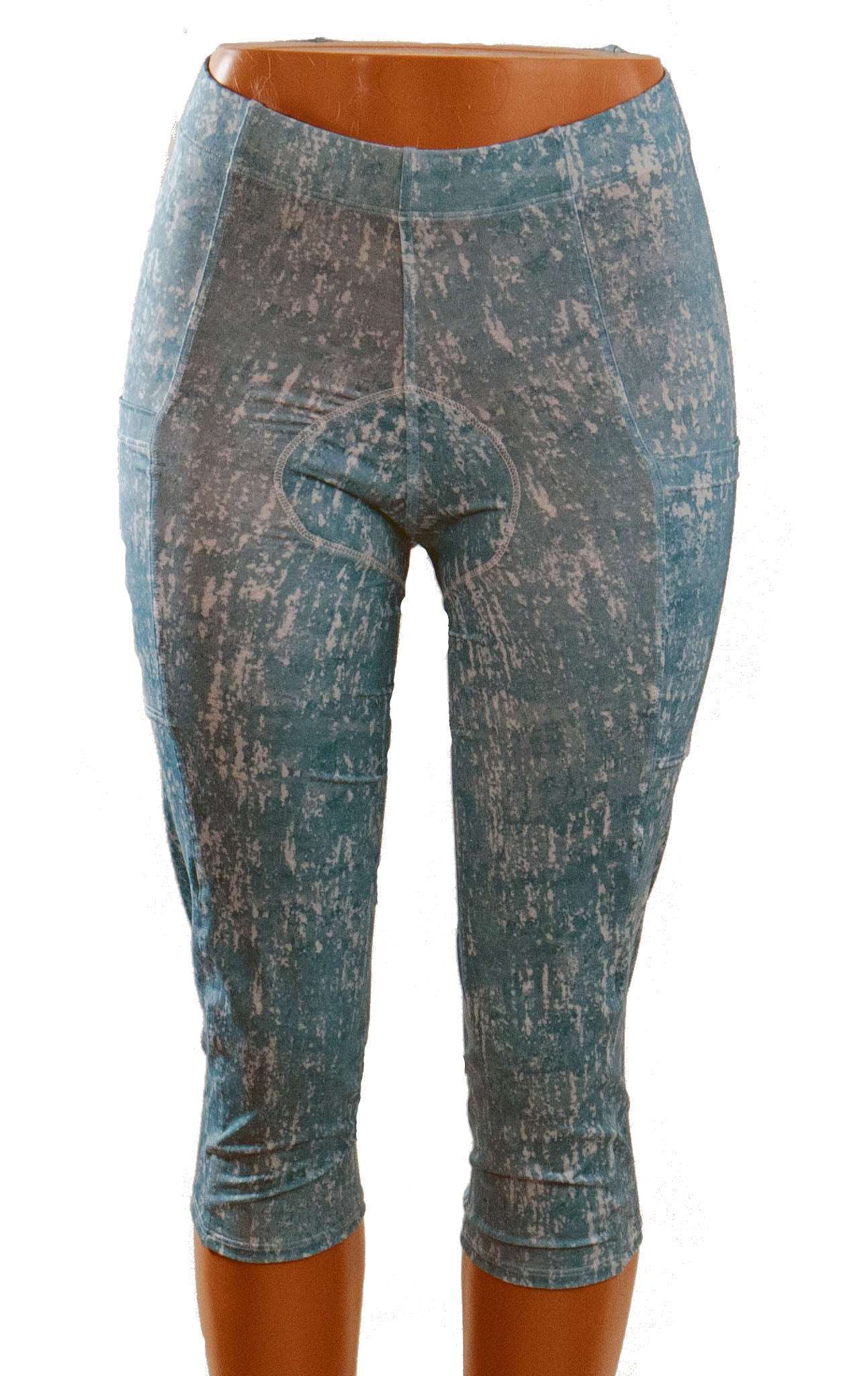 Blue sky cycling knickers with Italian chamois, moisture-wicking fabric, and standout prints.