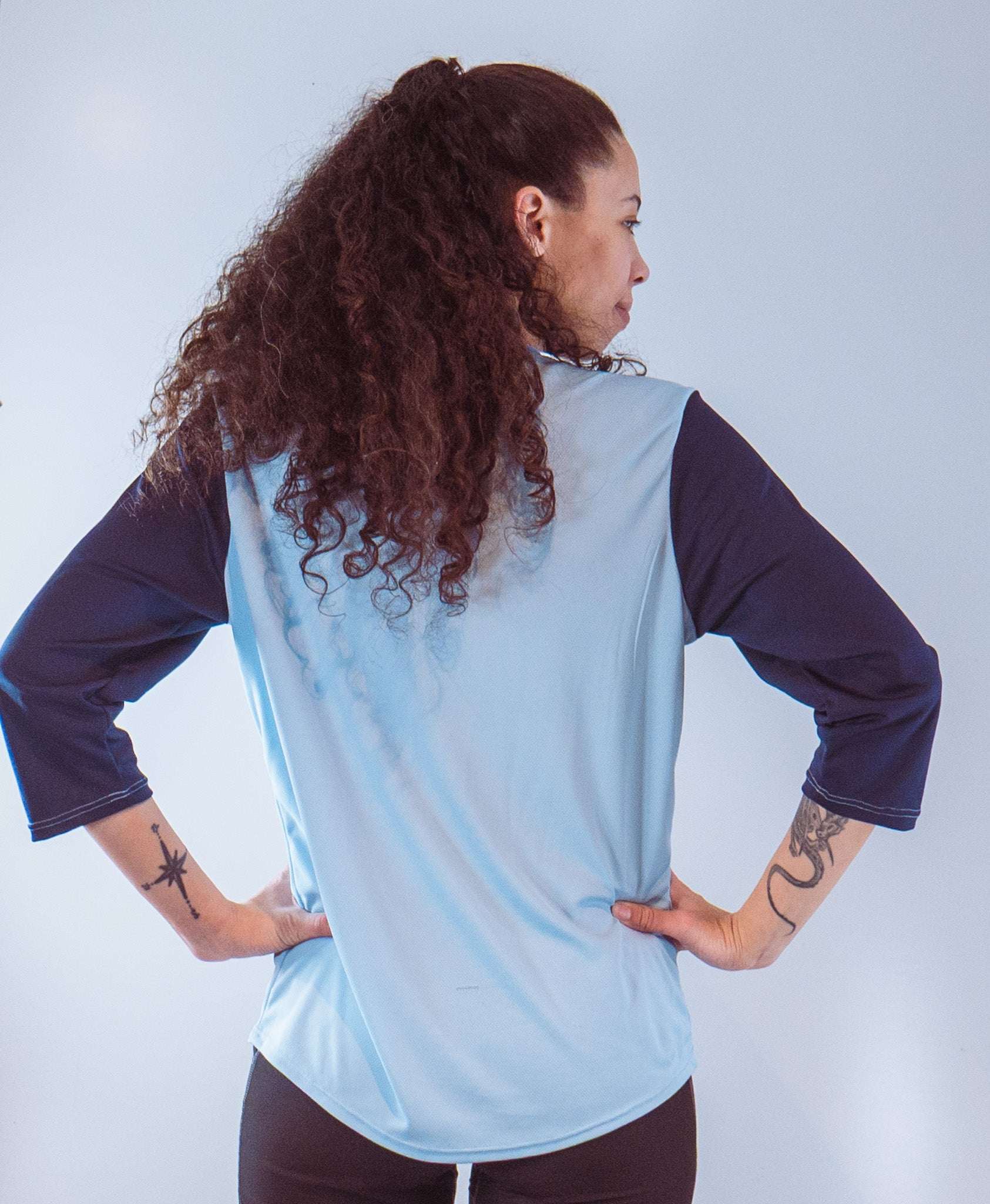 All Gender Jersey short sleeve in light blue, perfect mountain bike apparel.