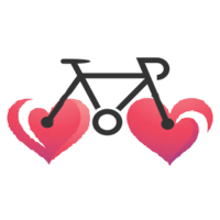 Women's Sleeveless Bike Jersey with Fun Bike Luv Graphic and High Visibility Colors