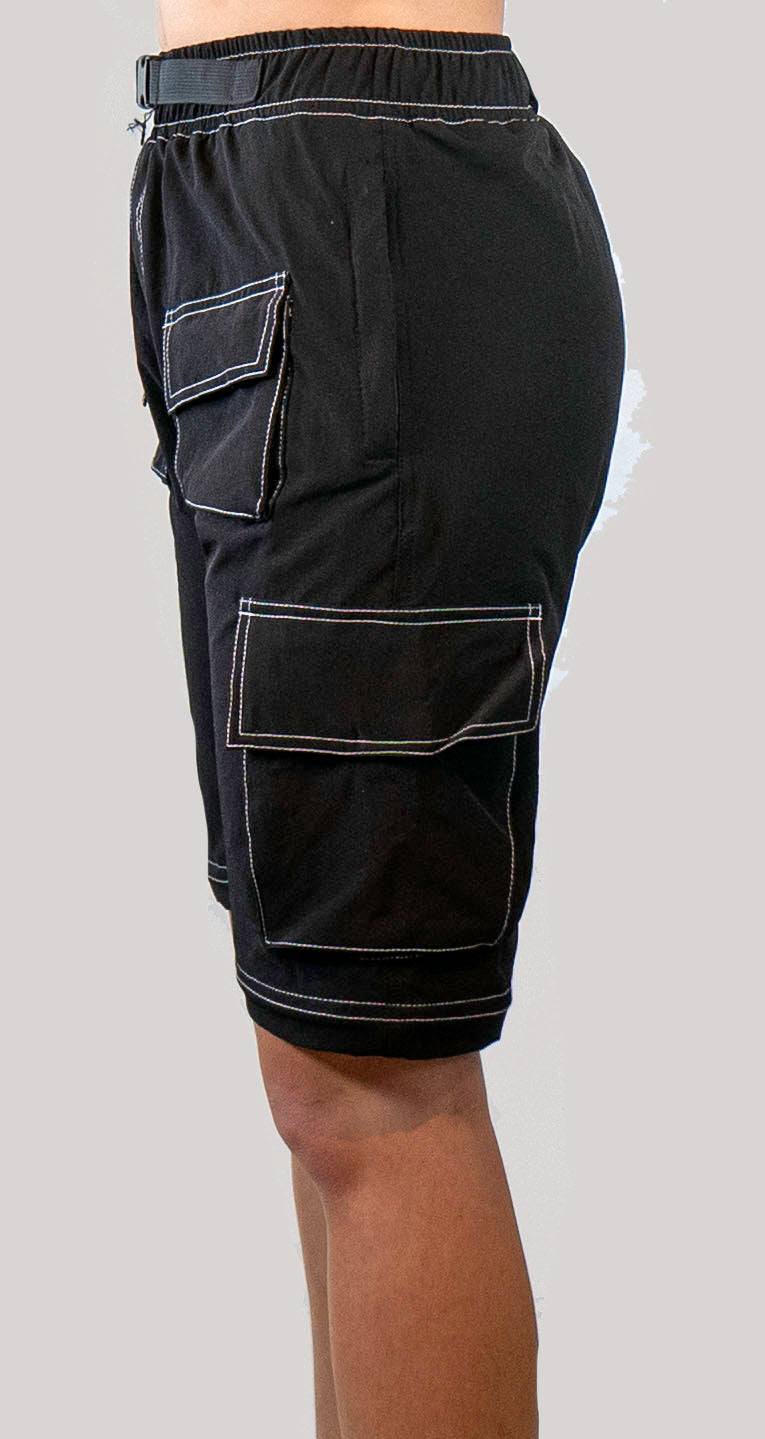 Women’s dusty blue conversion cargo mountain bike pants for versatile trail riding