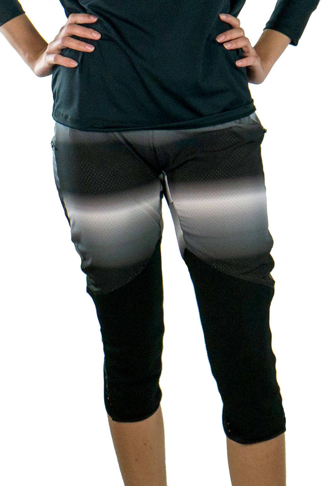 Black and gray bike pants with removable G-Form knee pads designed for durability and breathability