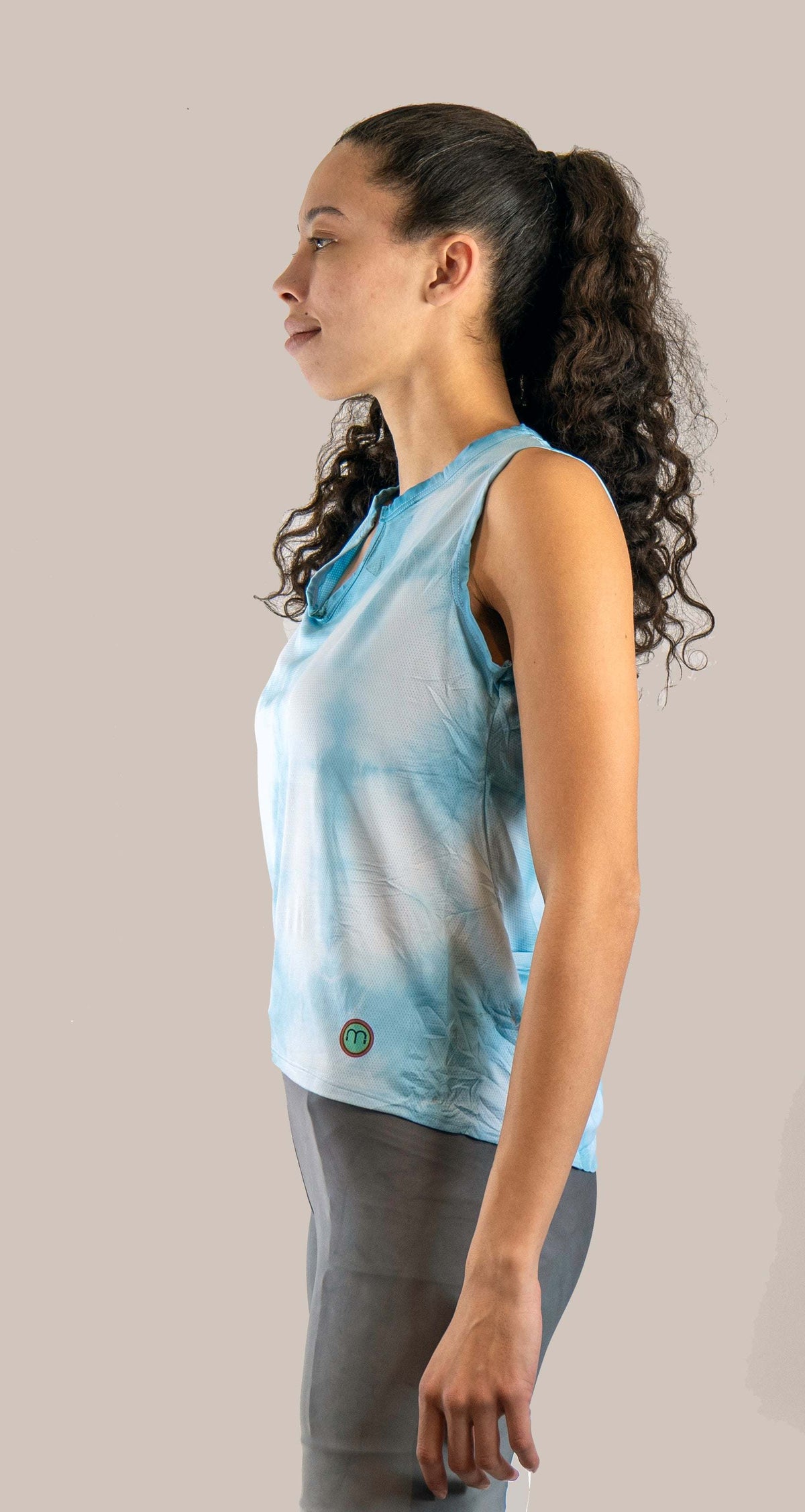 Trail Blazer Jersey blue wave hand-dyed muscle tank mountain bike cycling apparel