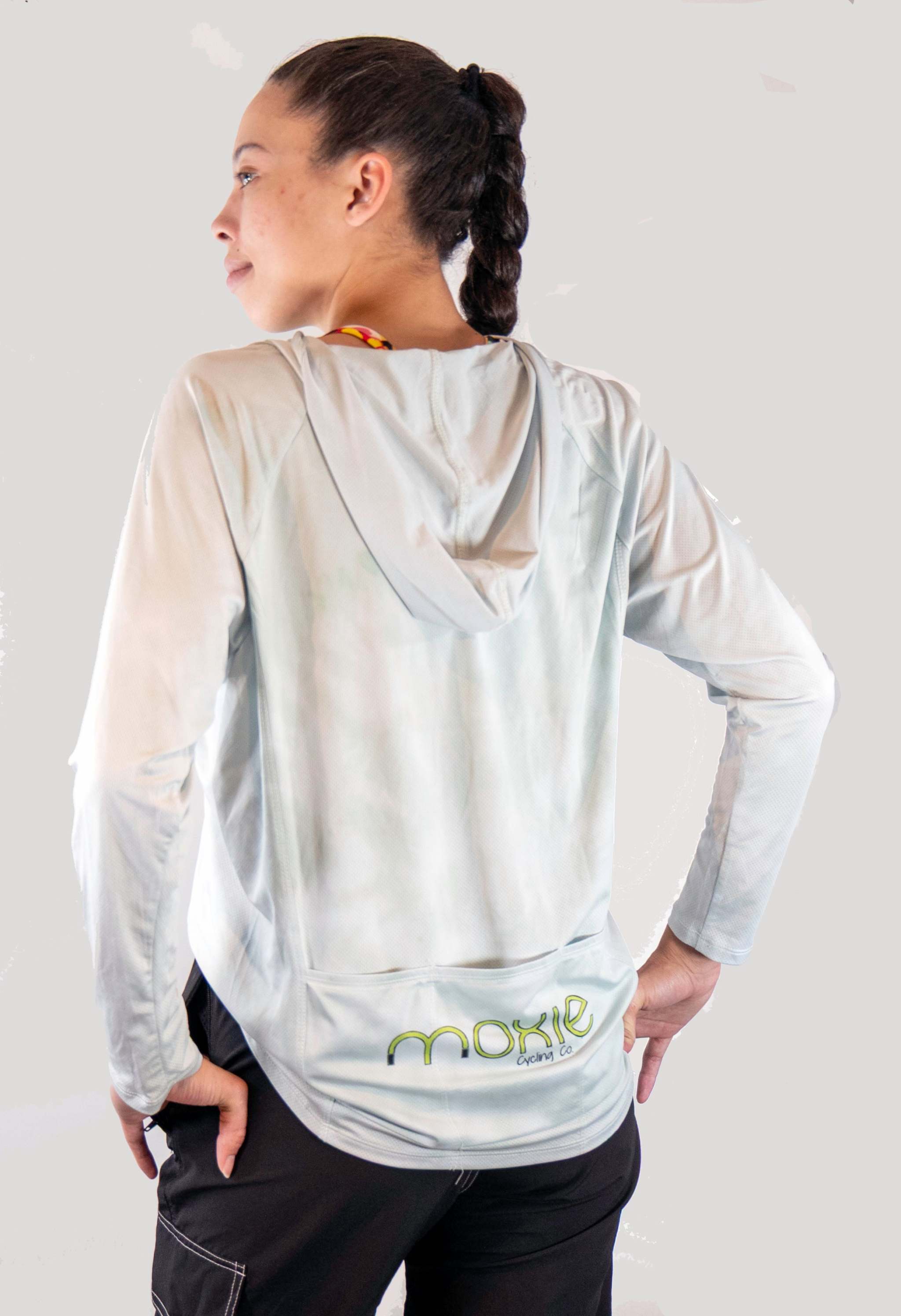 Apex Mountain Bike Hoodie in moisture-wicking fabric for trail riding