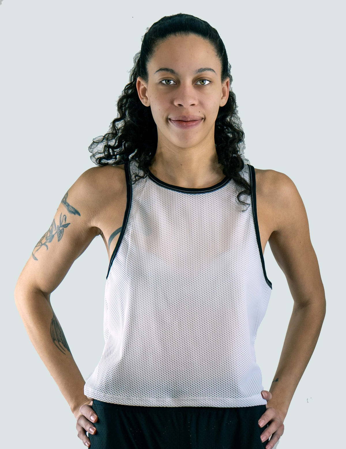 Women's waffle-knit cropped tank mountain bike jersey for breathable cycling apparel