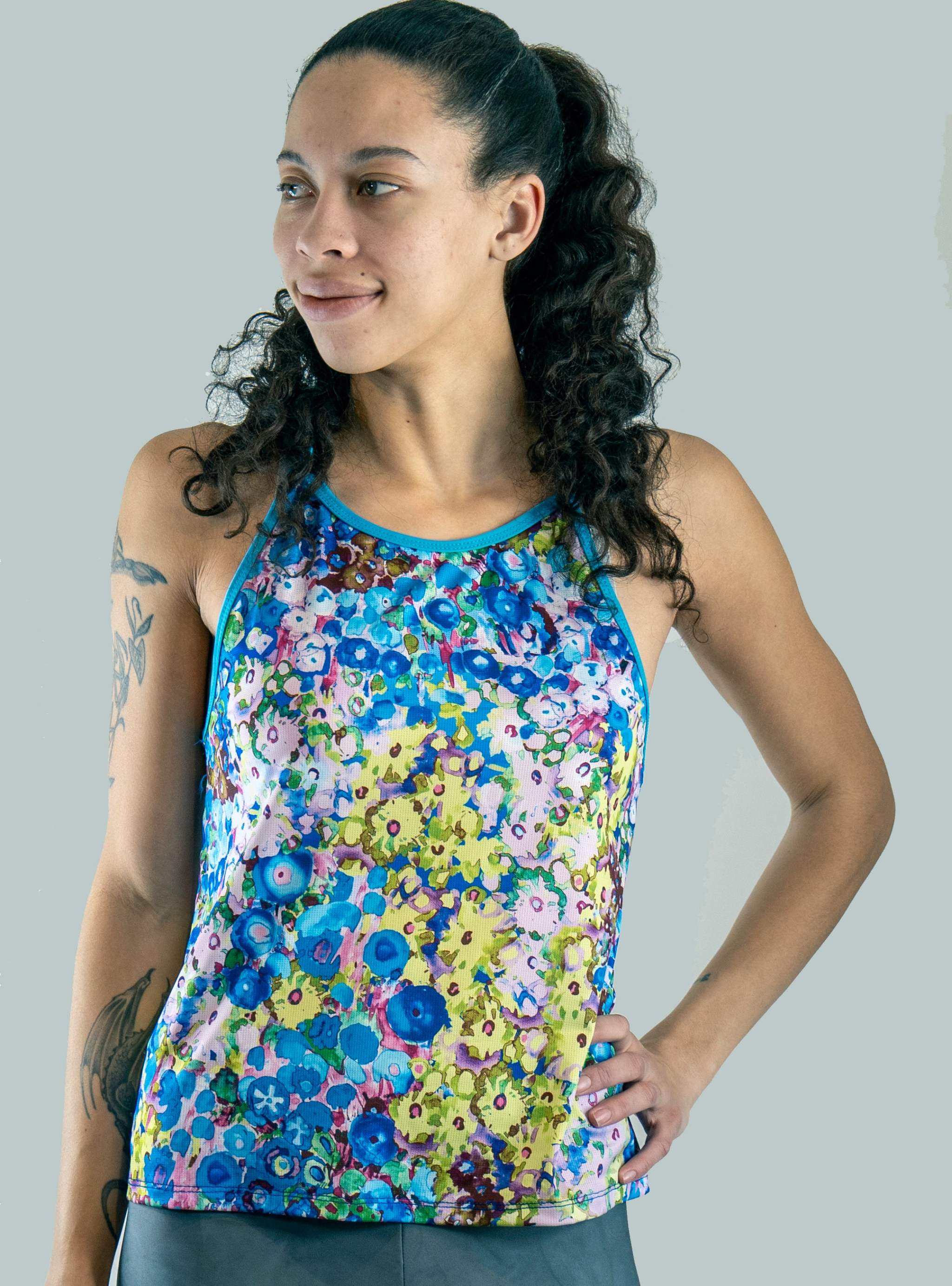 Women's Sleeveless Cycling Jersey - Tailwind Tank Florals