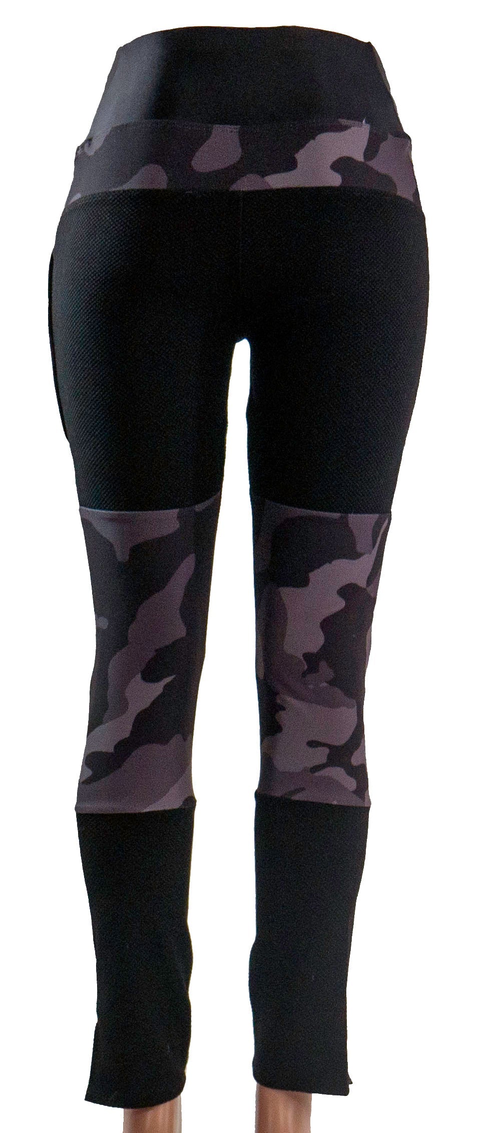Mountain Bike Pants Black Camo for Women - Durable, Stretch Fabric without G-Form Pad.