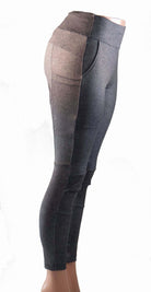 Bike cycling pants in smoke denim with durable stretch fabric, large pockets, and soft waistband for comfort and flexibility.