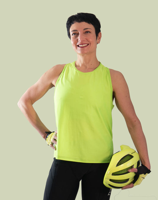 High Vis Sweep Tank Jersey - Moxie Cycling