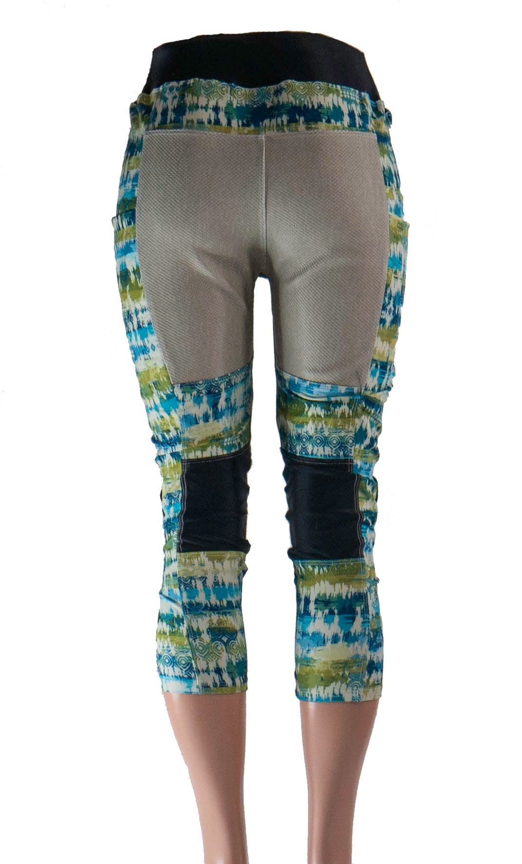 Boho style bike pants with G-Form knee pads for women.